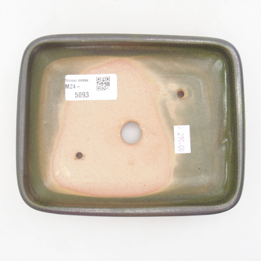 Cuenco bonsái de cerámica 17 x 14 x 3,5 cm, verde