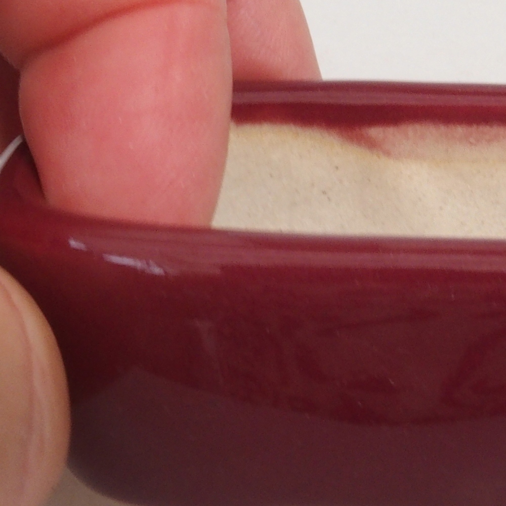 Cuenco mini bonsái 5,5 x 4,5 x 2 cm, burdeos