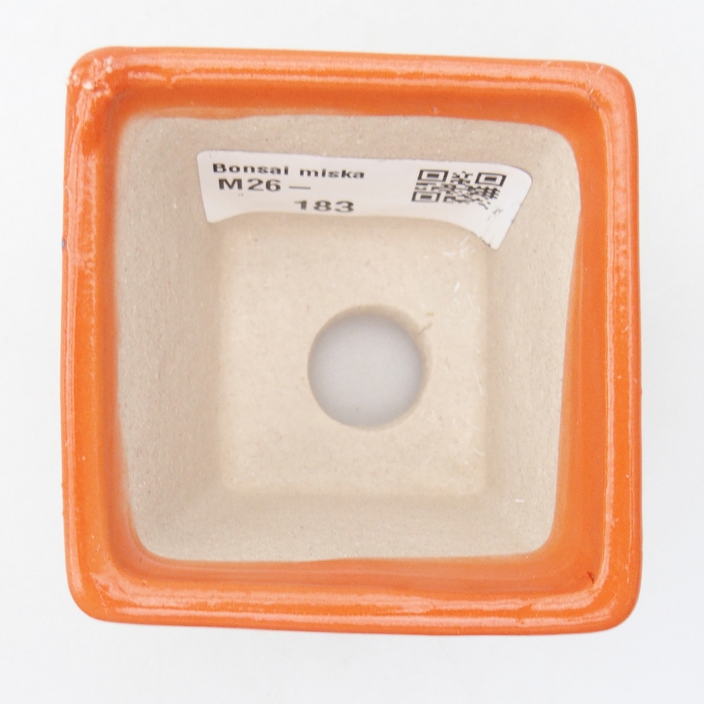 Mini cuenco bonsái 6 x 6 x 5 cm, naranja