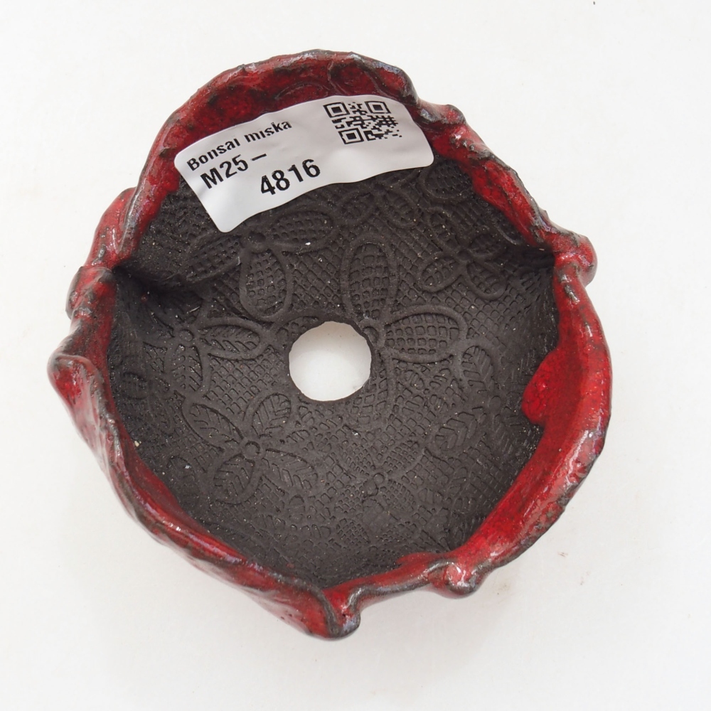 Concha de cerámica 8 x 7,5 x 5,5 cm , color rojo