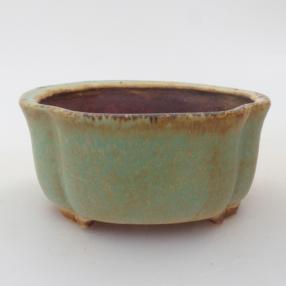 Cuenco bonsái de cerámica 10 x 8,5 x 4 cm, marrón