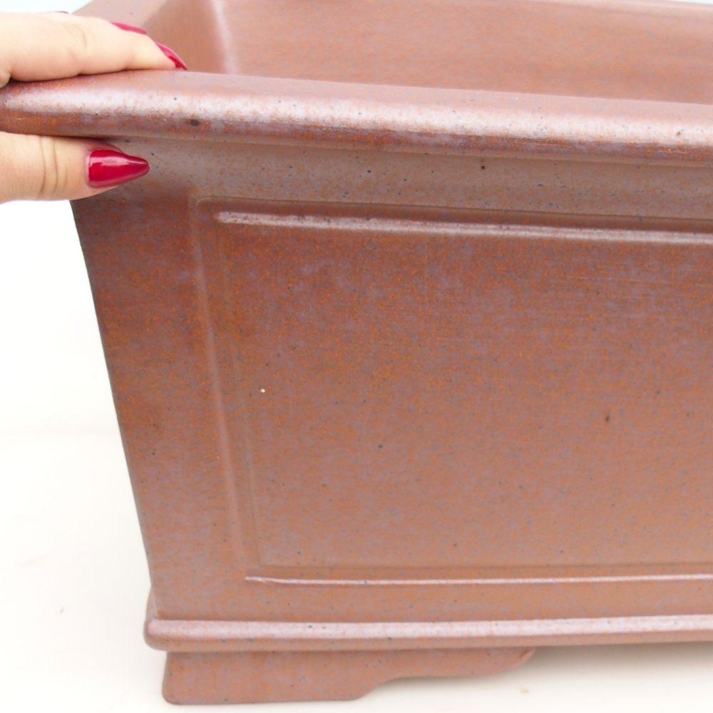 Cuenco bonsái de cerámica 61 x 46 x 25 cm , color metal - SOLO RECOGIDA PERSONAL o transporte en palet