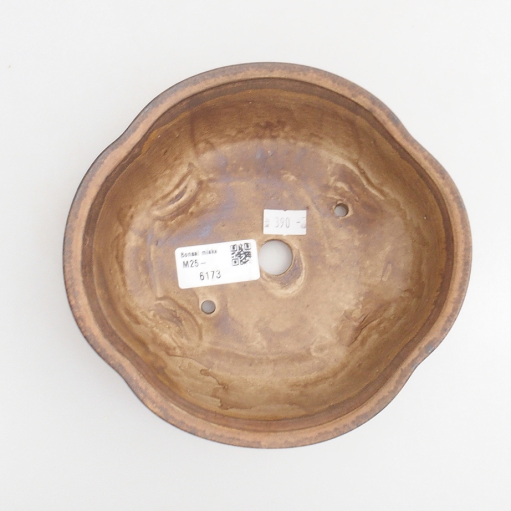 Cuenco bonsái de cerámica 10 x 8,5 x 4 cm, marrón