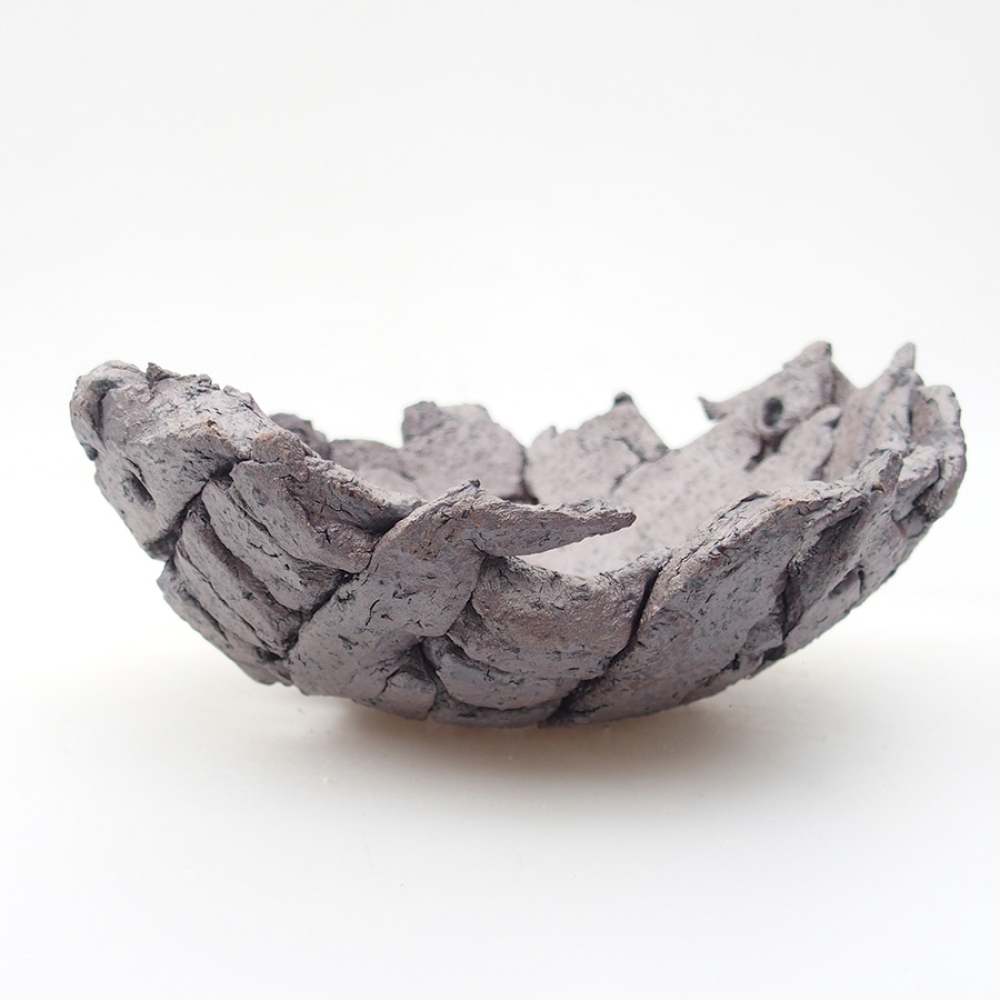 Concha de cerámica 16 x 14 x 6,5 cm , color metalizado