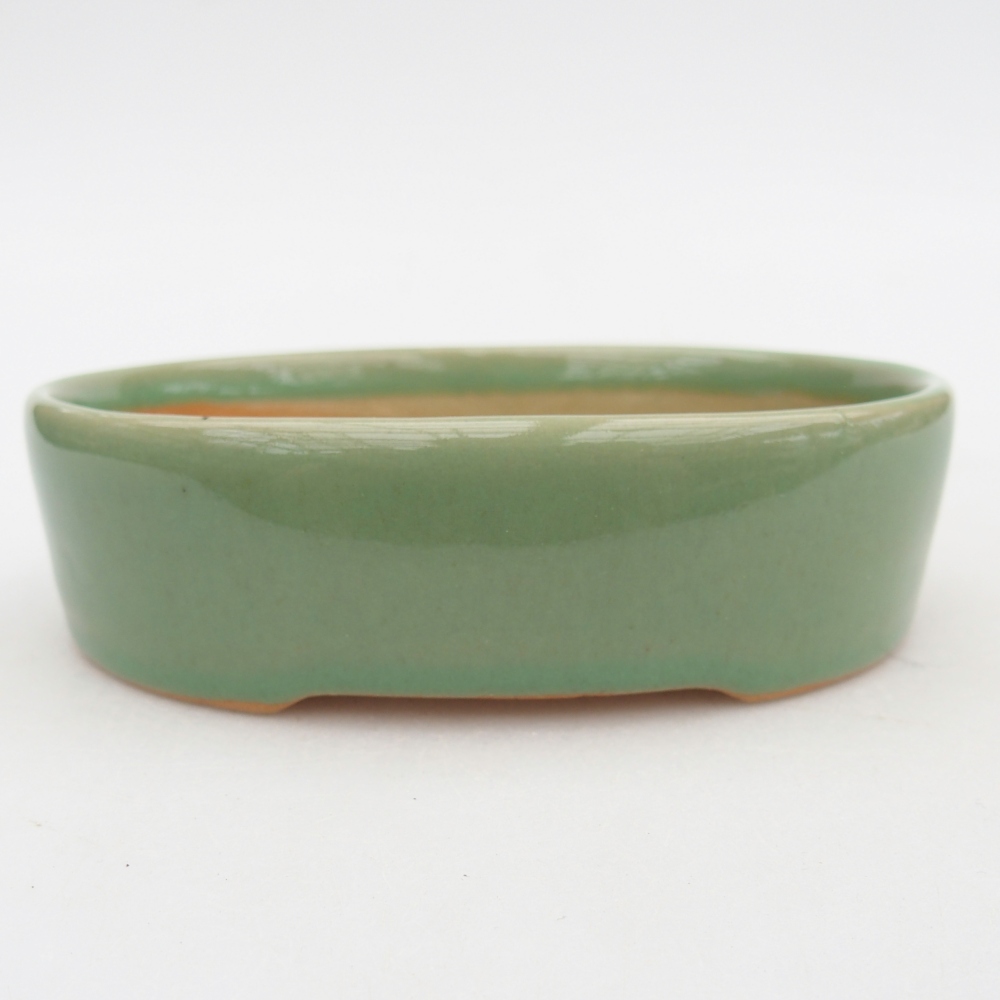 Cuenco bonsái de cerámica 12,5 x 10 x 3,5 cm, verde