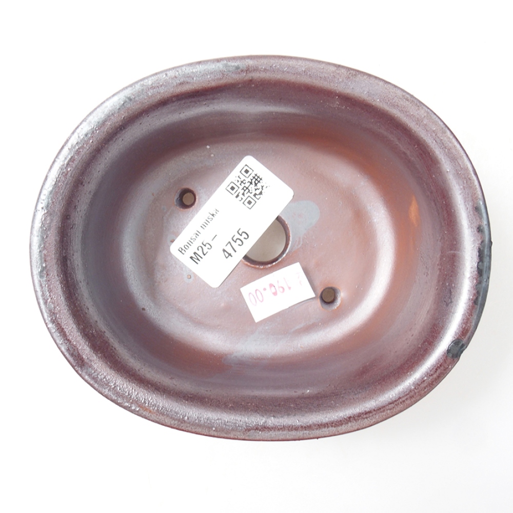 Cuenco bonsái de cerámica 12 x 10 x 5,5 cm, marrón