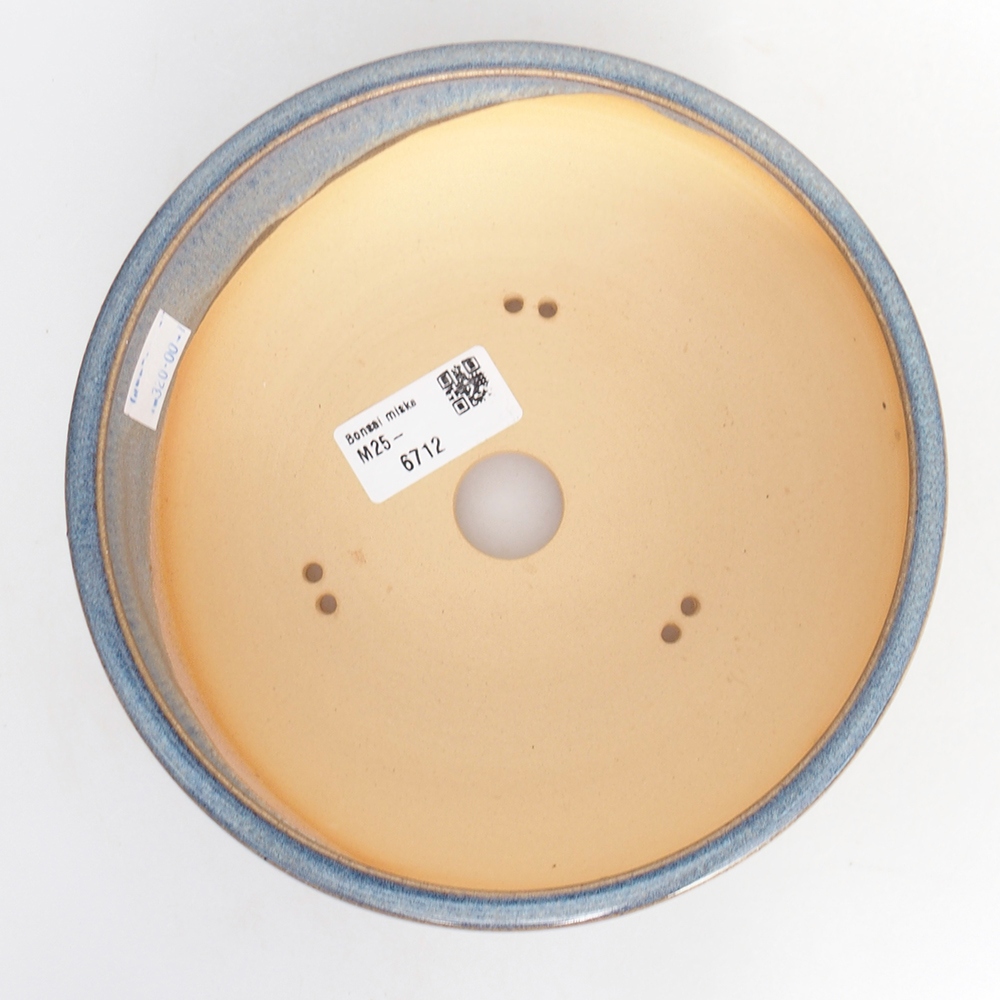 Cuenco bonsái de cerámica 17,5 x 17,5 x 6 cm, color azul