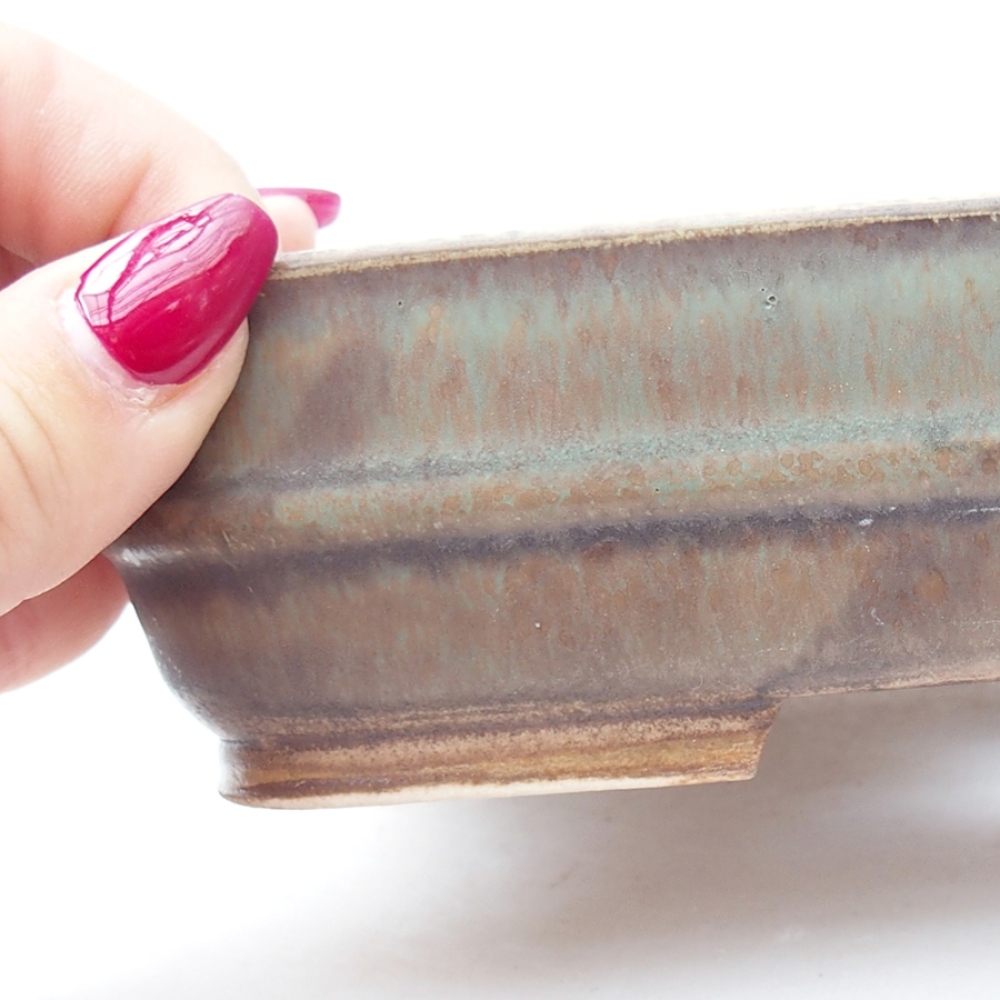 Cuenco bonsái de cerámica 17,5 x 14 x 4,5 cm, verde