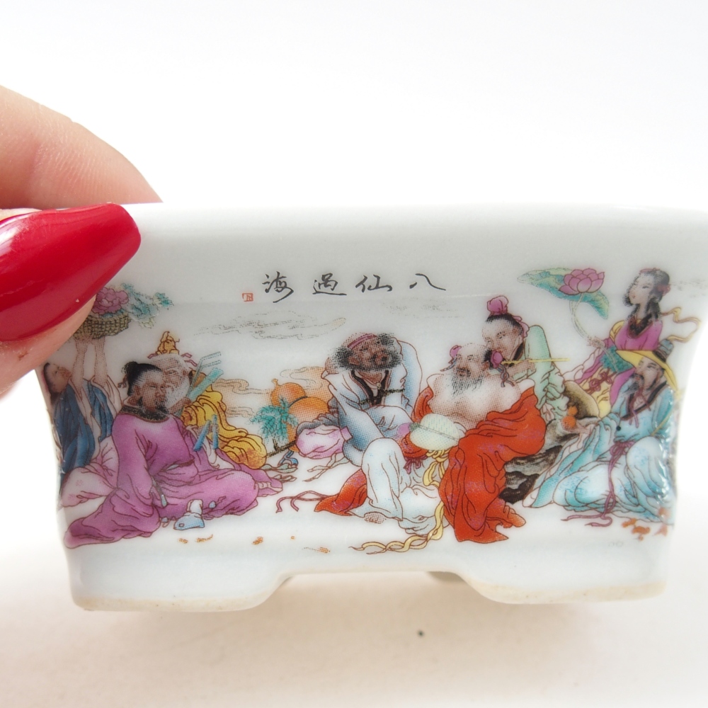 Cuenco mini bonsái 10 x 7,5 x 4 cm, color blanco