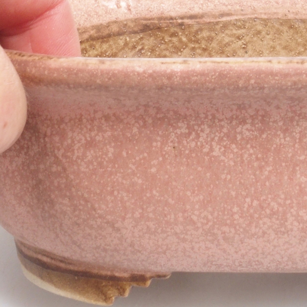 Cuenco bonsái de cerámica 10 x 8,5 x 4 cm, marrón