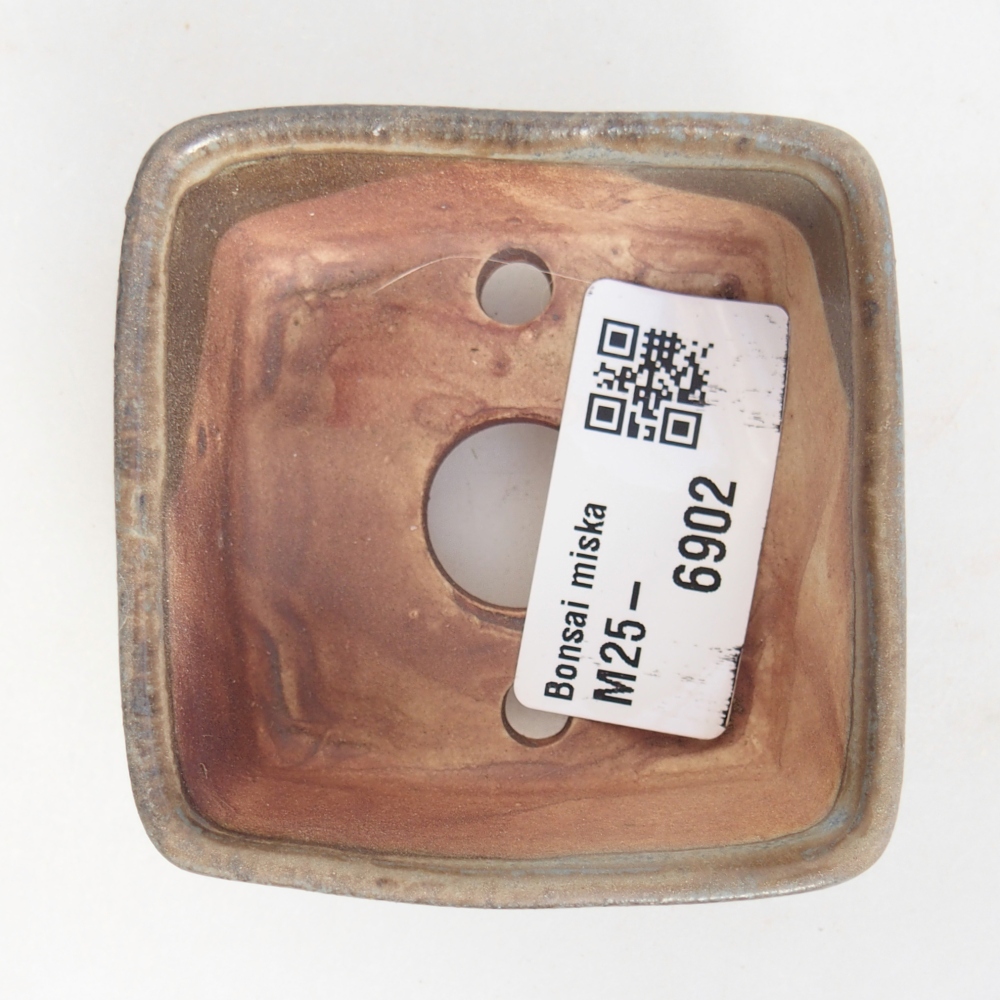 Cuenco bonsái de cerámica 6 x 6 x 3 cm, marrón
