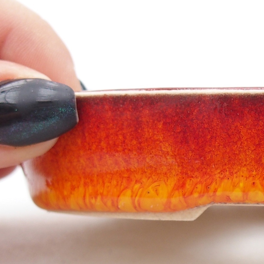 Mini cuenco bonsái 11 x 9 x 2 cm, naranja