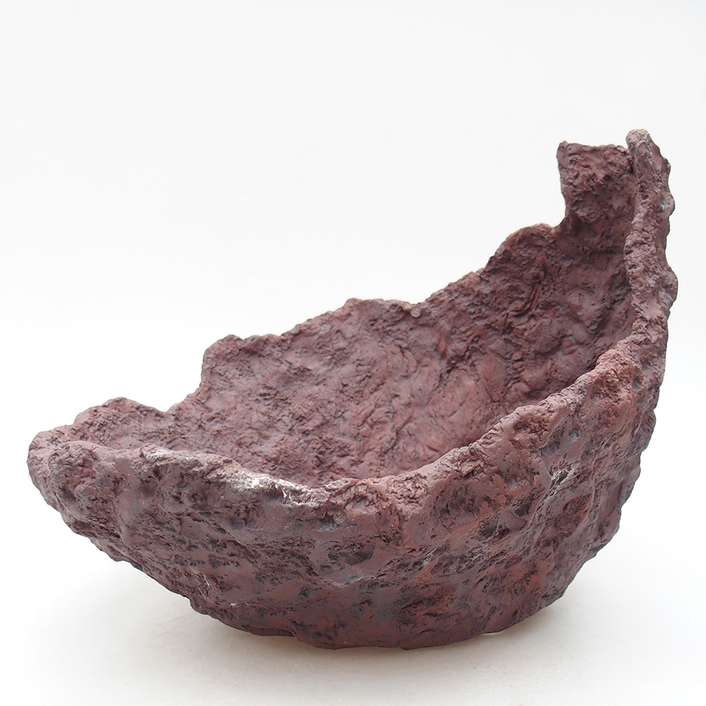 Concha de cerámica 23 x 25 x 21 cm , color marrón