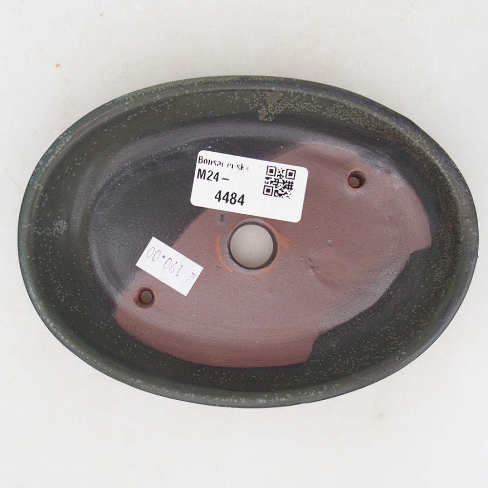 Cuenco bonsái de cerámica 15,5 x 11 x 2,5 cm, gris