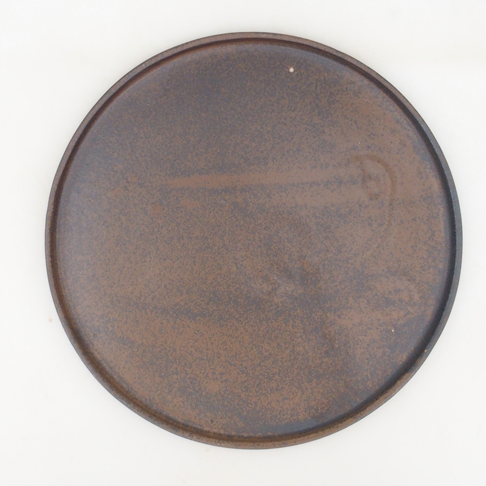 Consola redonda para bonsái D7-M - 24,5 x 24,5 x 1 cm - marrón