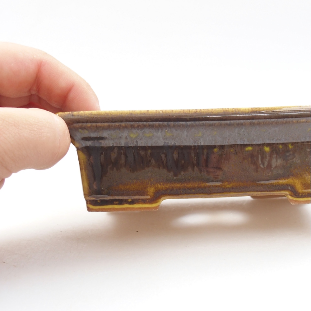 Cuenco bonsái de cerámica 22 x 17 x 5 cm, verde