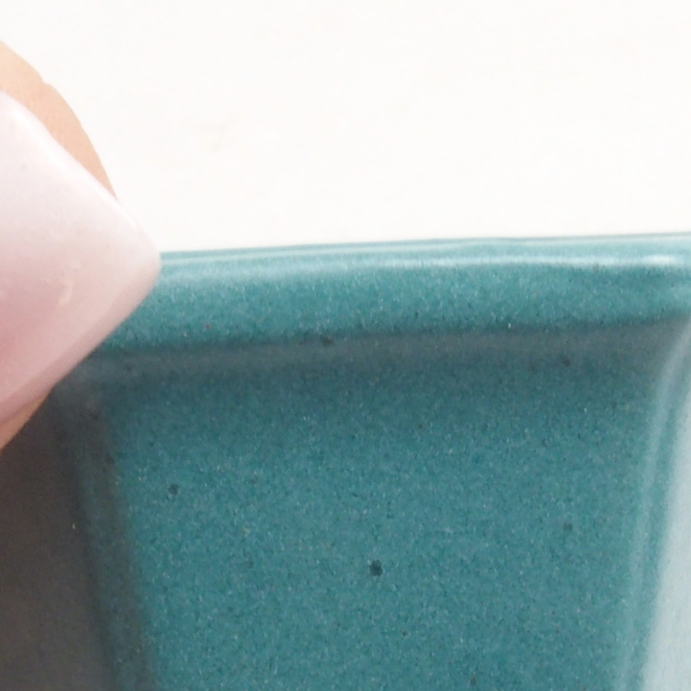 Cuenco bonsái de cerámica 6,5 x 5,5 x 4 cm, color azul