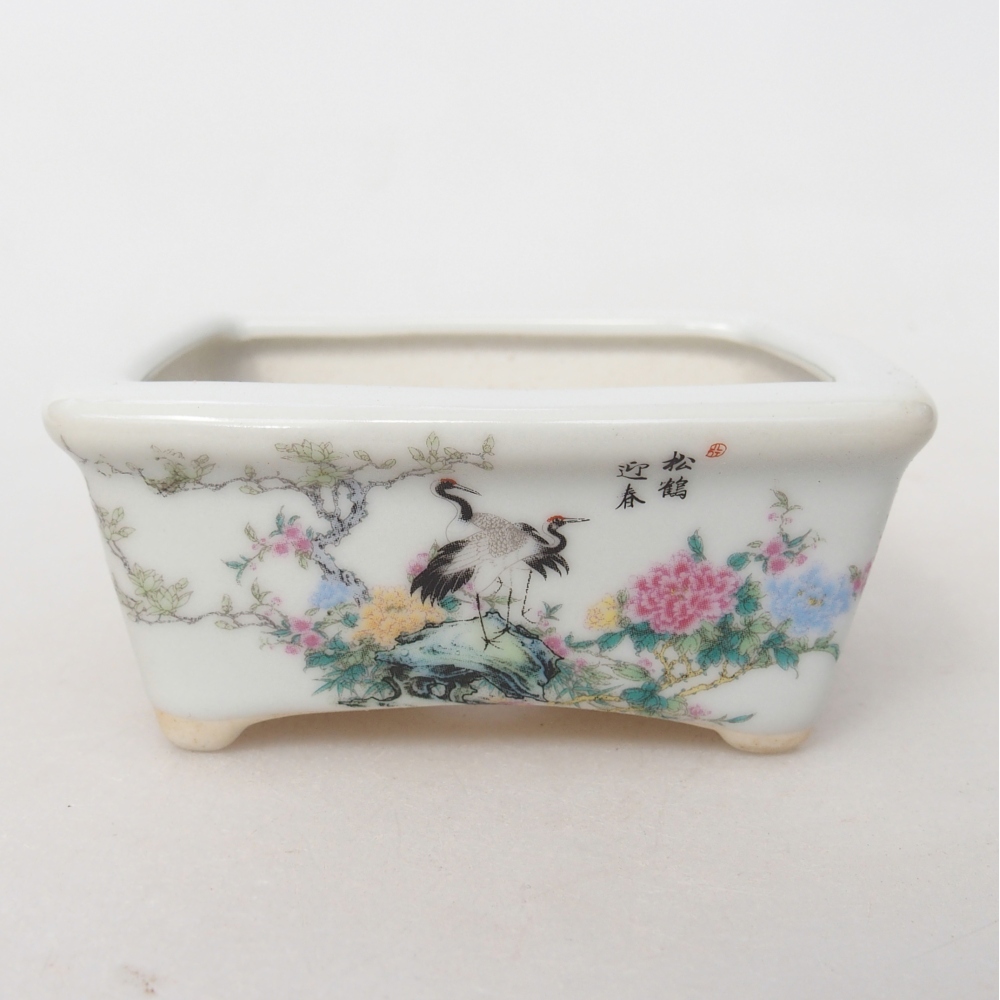 Cuenco mini bonsái 8 x 6,5 x 3,5 cm, blanco