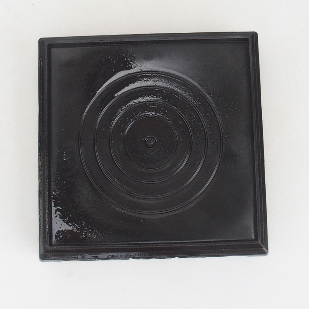Mesa bonsai cuadrada de plástico 12,5 x 12,5 x 4 cm, color negro