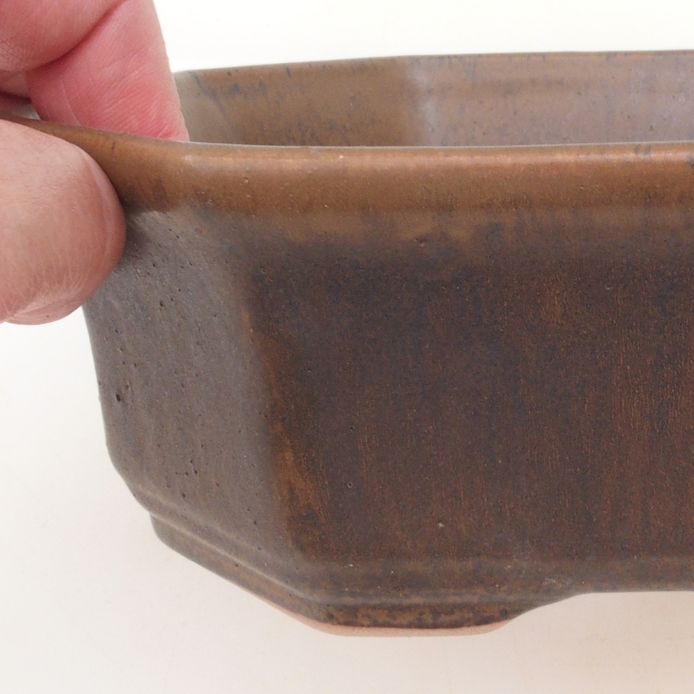 Cuenco bonsái H14 - 17,5 x 17,5 x 6 - marrón