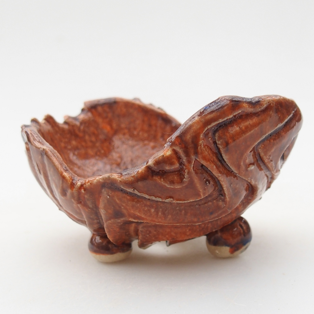 Concha de cerámica 8 x 9,5 x 5 cm , color naranja