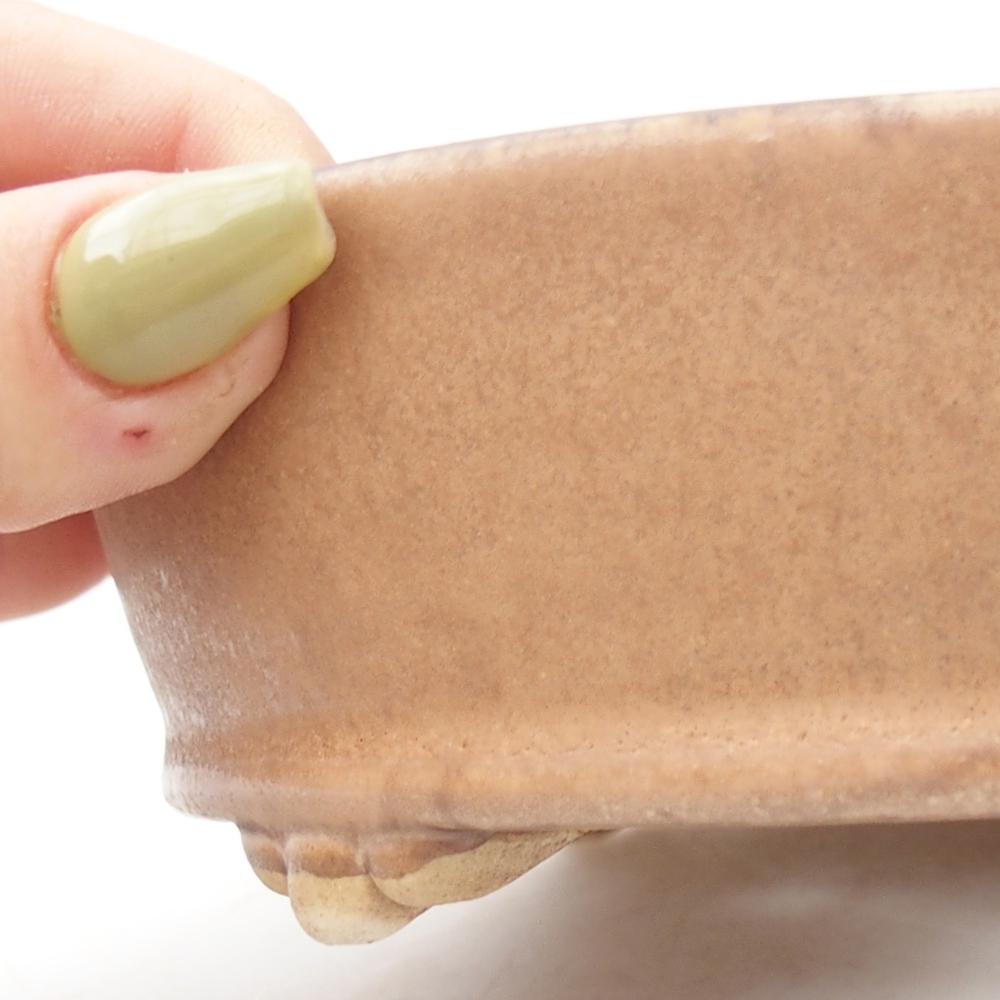 Cuenco bonsái de cerámica 15,5 x 15,5 x 4,5 cm, rosa