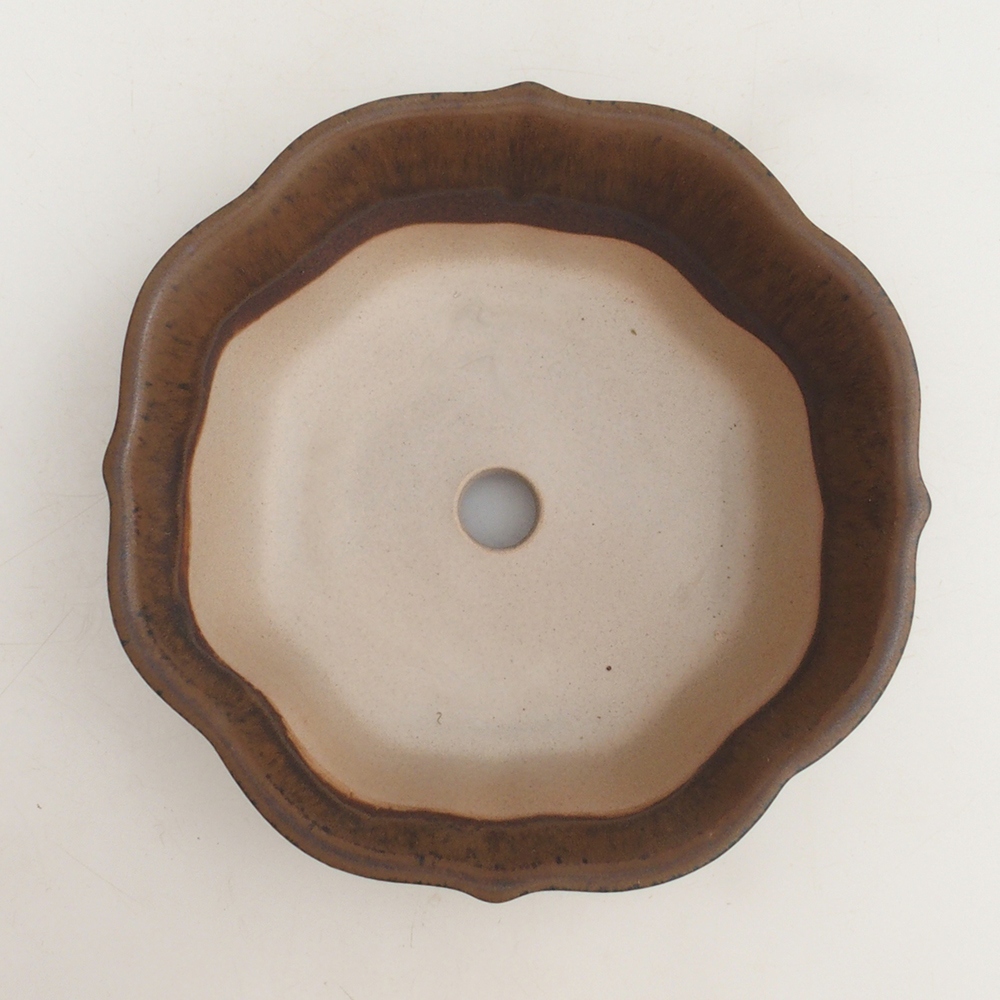 Cuenco bonsái H06 - 14,5 x 14,5 x 5 cm - marrón