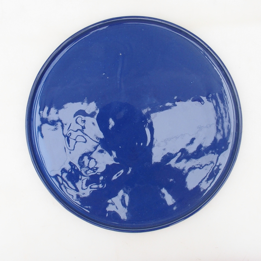 Contenedor redondo para bonsái D7-L - 28 x 28 x 1,5 cm - azul