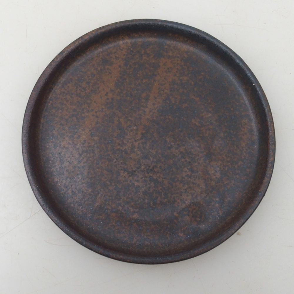 Consola redonda para bonsái D6-S - 10 x 10 x 1 cm - marrón