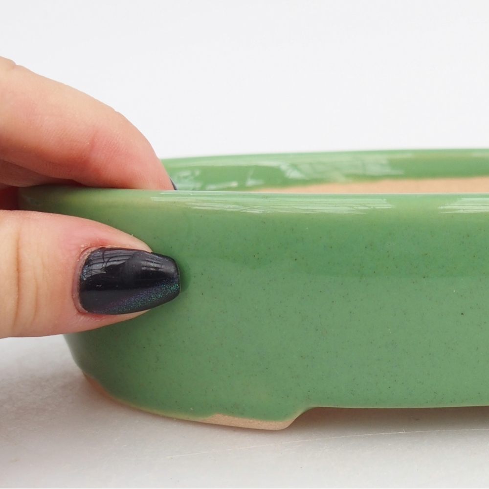 Cuenco bonsái de cerámica 17 x 14 x 4 cm, verde