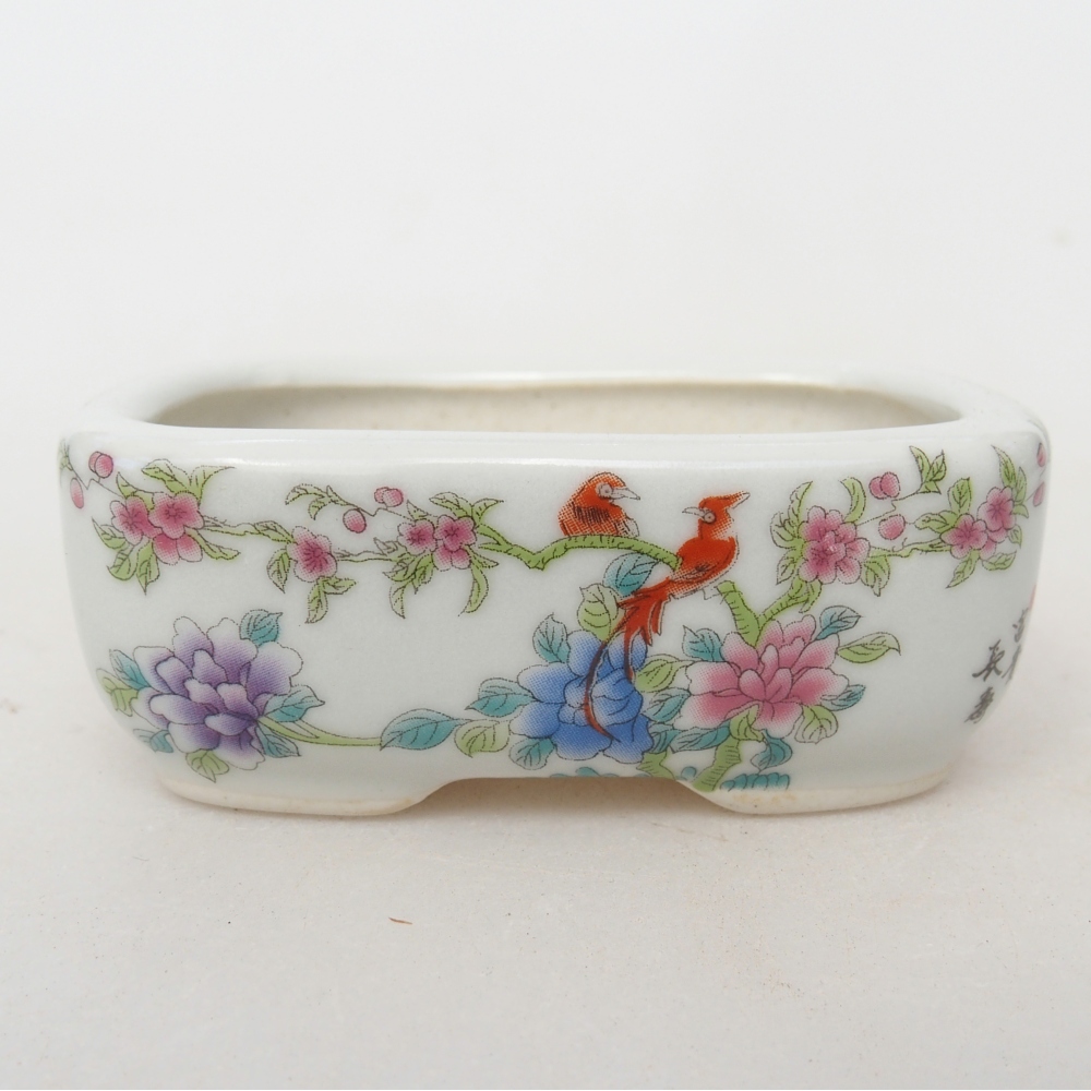 Mini cuenco bonsái 8 x 6 x 3 cm, blanco