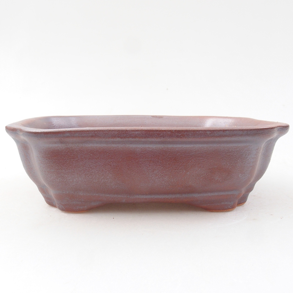 Cuenco bonsái de cerámica 16 x 12 x 5 cm, color metálico