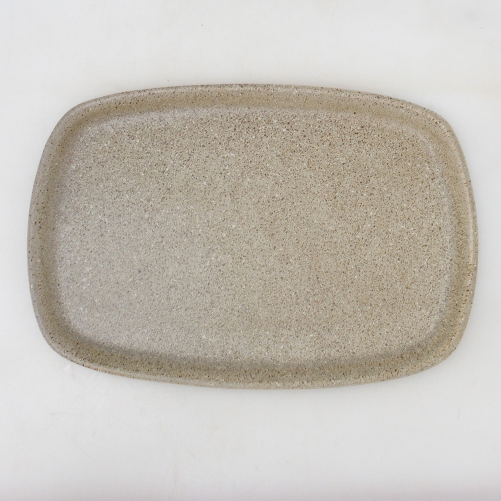 Platillo de cerámica H10 - 34 x 23,5 x 1,5 cm - beige