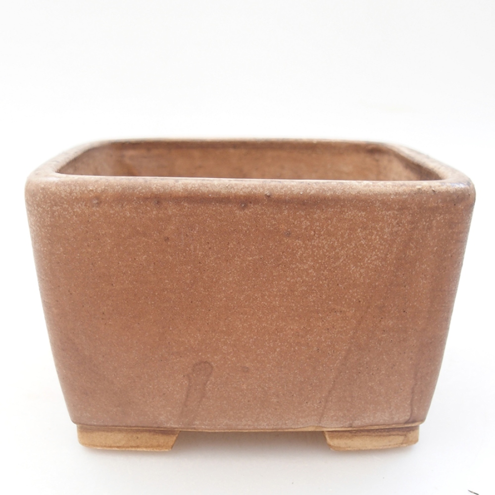 Cuenco bonsái de cerámica 10,5 x 10,5 x 7 cm, rosa