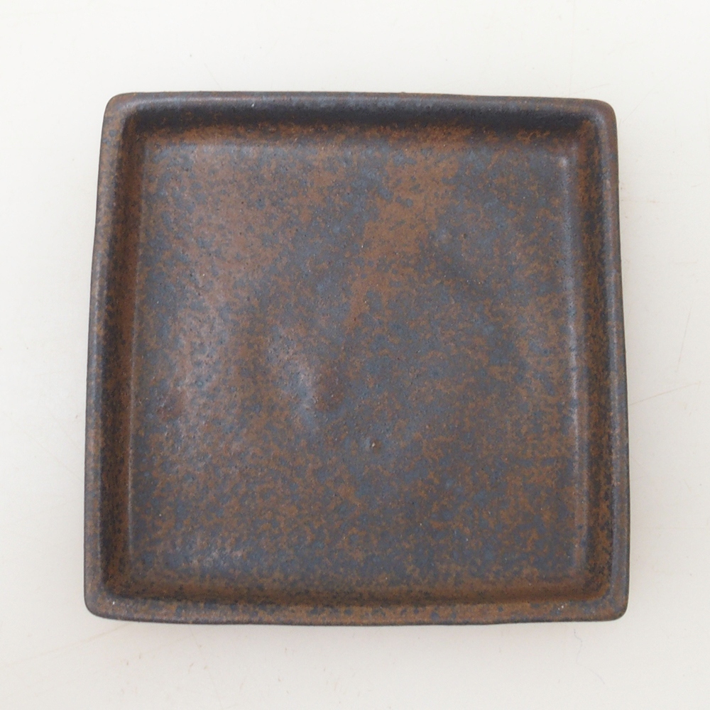 Platillo bonsái cuadrado S - 8 x 8 x 1 cm - marrón