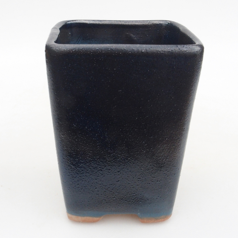 Cuenco bonsái de cerámica 8 x 8 x 10,5 cm, color azul