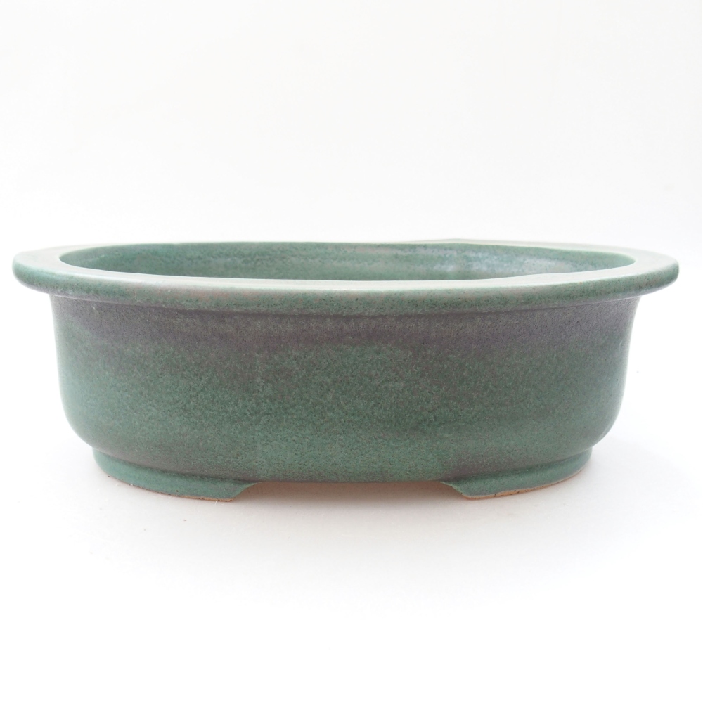 Cuenco bonsái de cerámica 26 x 22 x 8 cm, verde