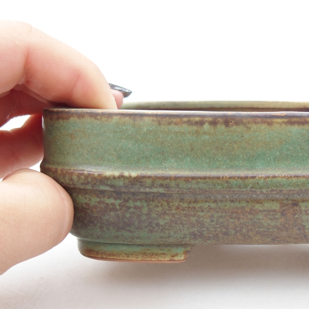 Cuenco bonsái de cerámica 22 x 17 x 5 cm, verde