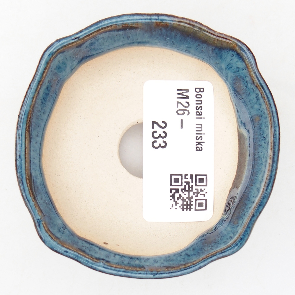 Cuenco mini bonsái 6,5 x 6,5 x 2,5 cm, color azul