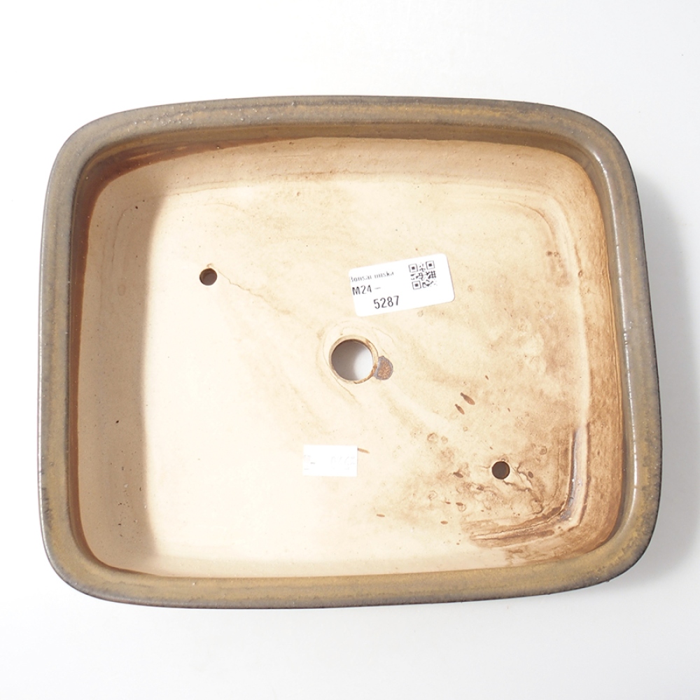 Cuenco bonsái de cerámica 22 x 19 x 5,5 cm, marrón