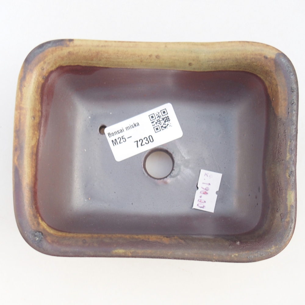 Cuenco bonsái de cerámica 13 x 10 x 5,5 cm, marrón