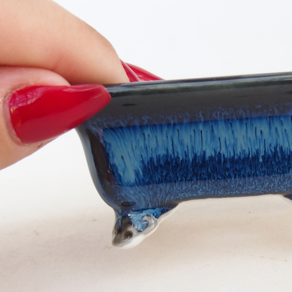 Mini cuenco bonsái 7 x 5,5 x 3 cm, color azul