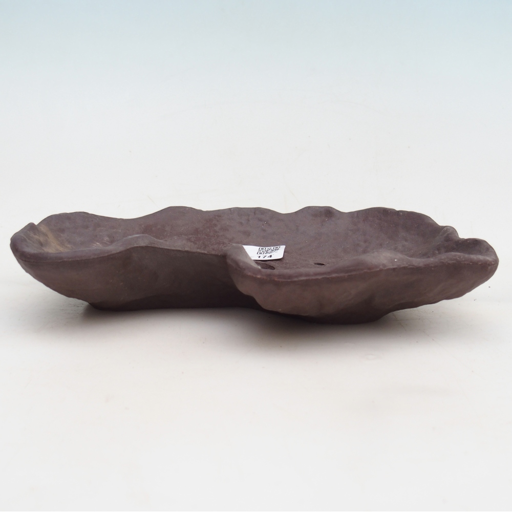 Concha de cerámica 19 x 13,5 x 3,5 cm , color marrón