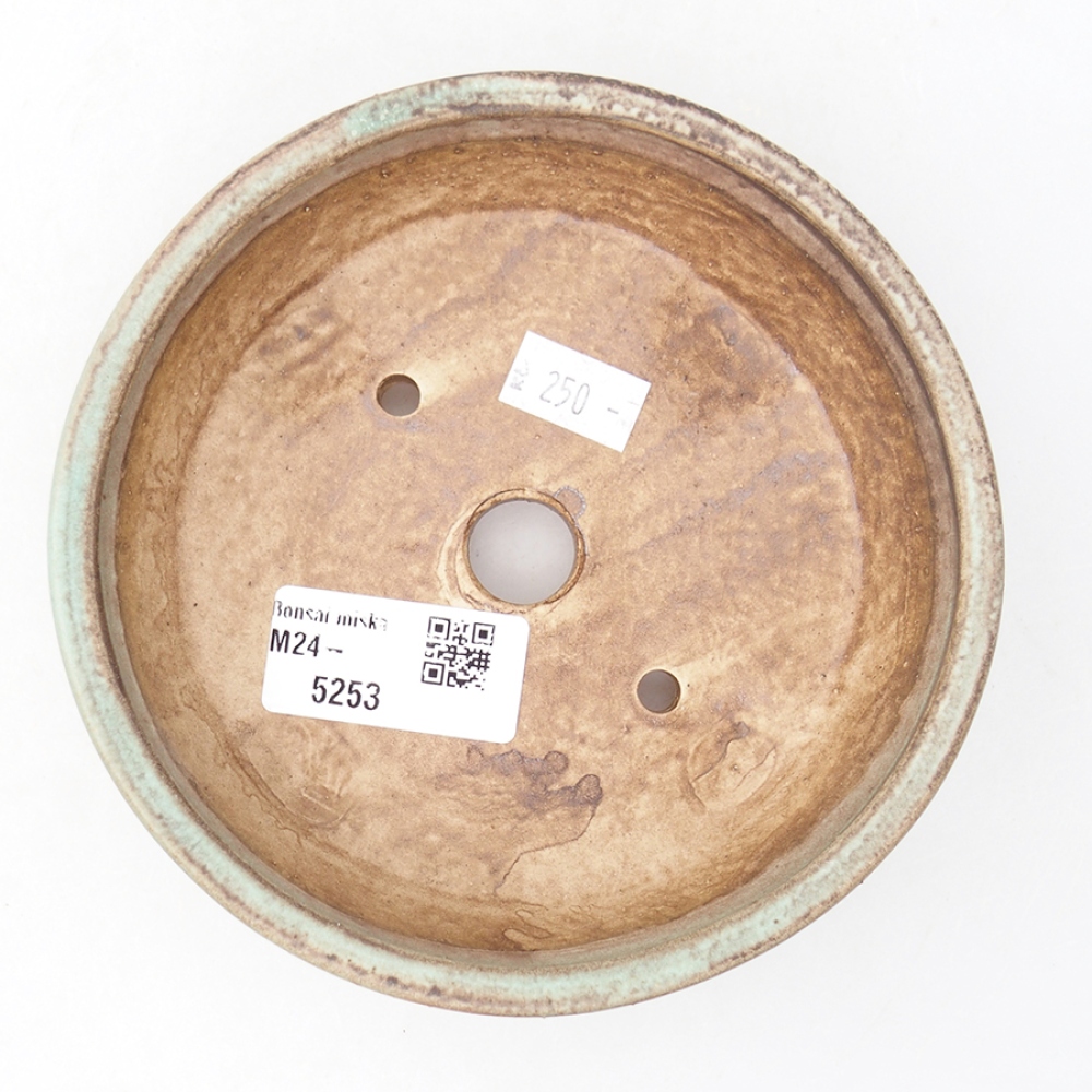 Cuenco bonsái de cerámica 13,5 x 13,5 x 4 cm, verde