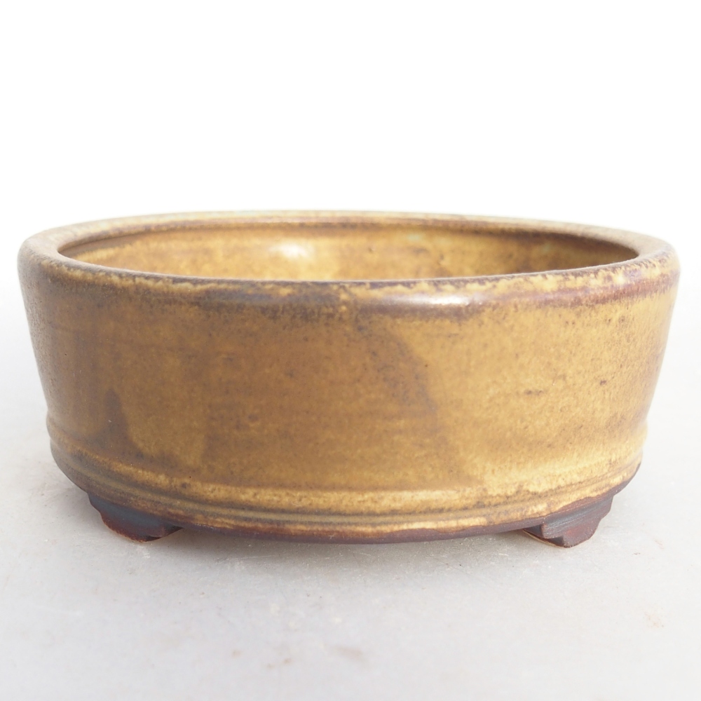 Cuenco bonsái de cerámica 9 x 9 x 3,5 cm, marrón