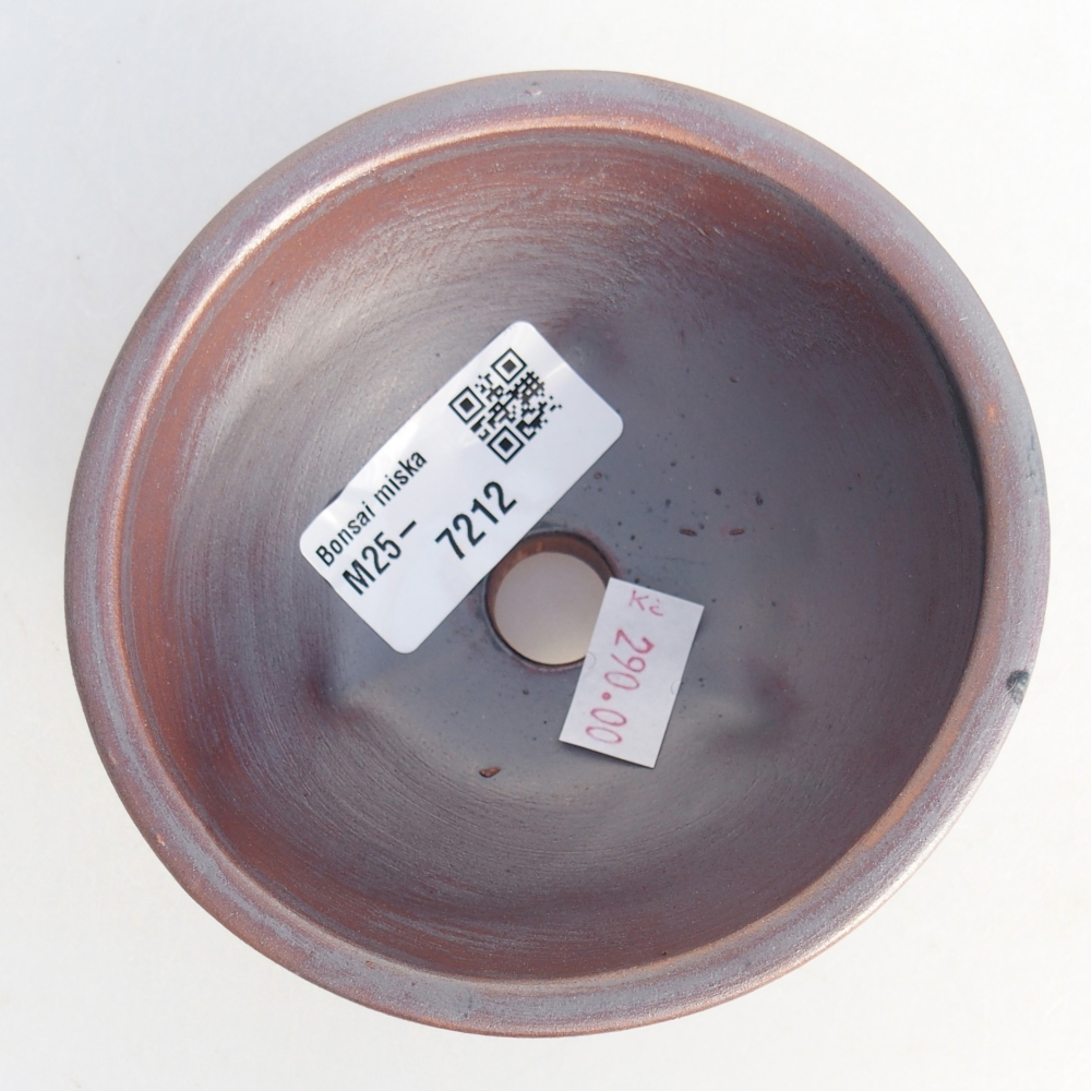 Cuenco bonsái de cerámica 10 x 10 x 5 cm, color metálico