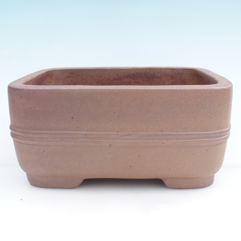 Cuenco bonsái de cerámica 26 x 20,5 x 12 cm, marrón