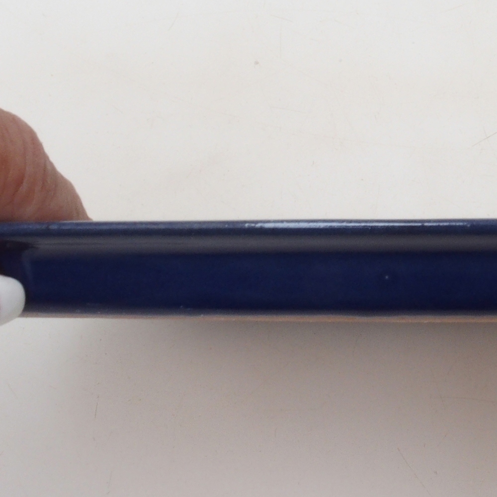 Cuenco de cerámica H08 - 22,5 x 16 x 1 cm - azul