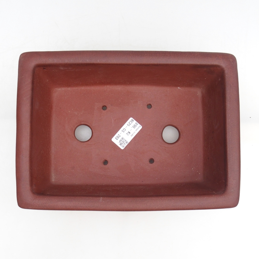 Cuenco bonsái de cerámica 25,5 x 18,5 x 9 cm, marrón