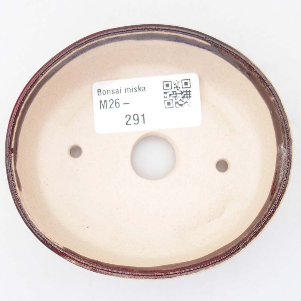 Cuenco mini bonsái 9,5 x 8,5 x 3 cm, color rojo